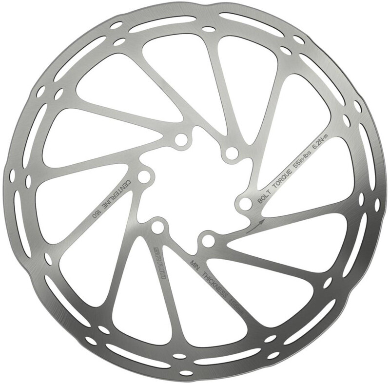 Sram SRAM Center Line Rounded tarcza hamulcowa jednoczęściowy Srebrny 2018 tarcze hamulcowe, srebrny, 180mm 00.5018.037.014