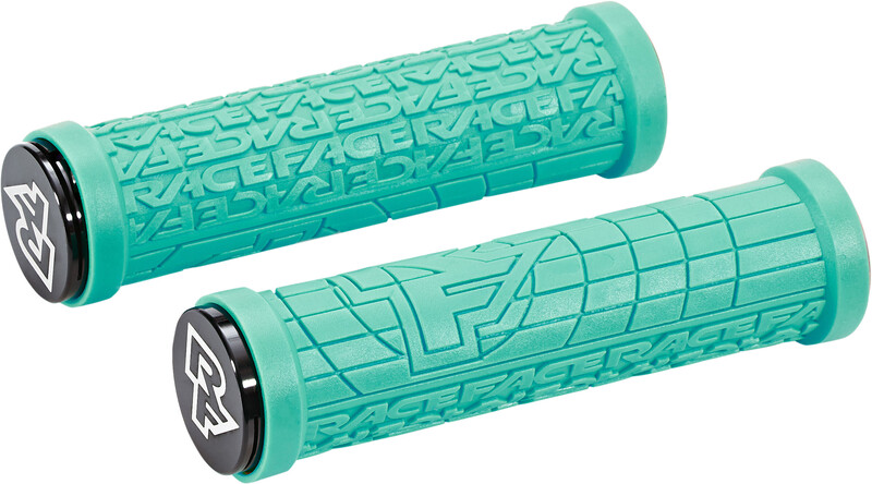 Race Face grippler Lock-On uchwyty turkusowy Długość 30 MM 2018 uchwyty rowerowe AC990088_Bleu Turquoise