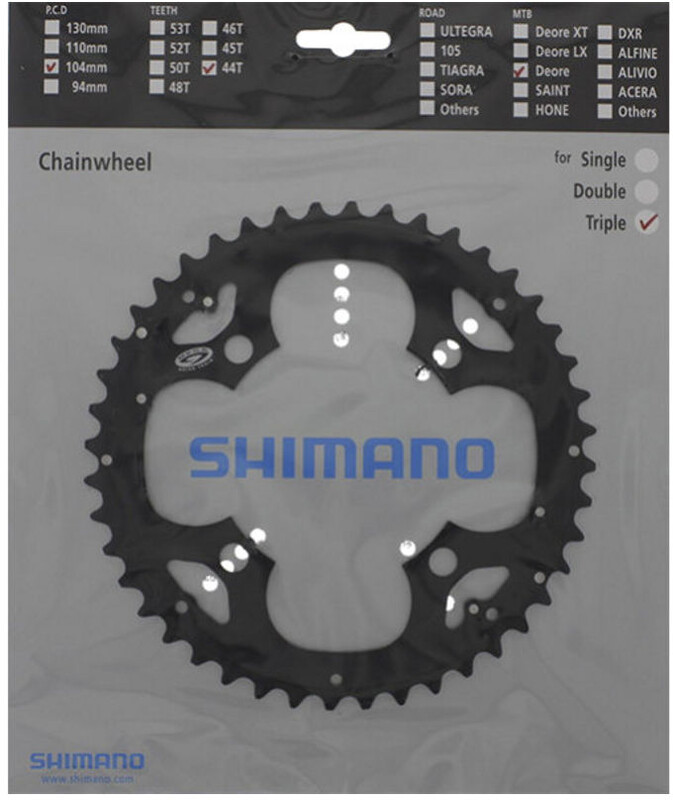 SHIMANO Tarcza mechanizmu korbowego FC-M530 czarny / Dodatkowe: pod osłonę / Ilość zębów: 44 Y1GX98060