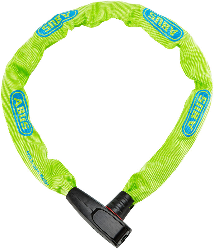 ABUS zapięcie łańcuchowe Catena 6806K/75 Neon Green  zapięcie rowerowe z powłoką z tworzywa sztucznego  poziom bezpieczeństwa 6  75 cm  82514  zielone