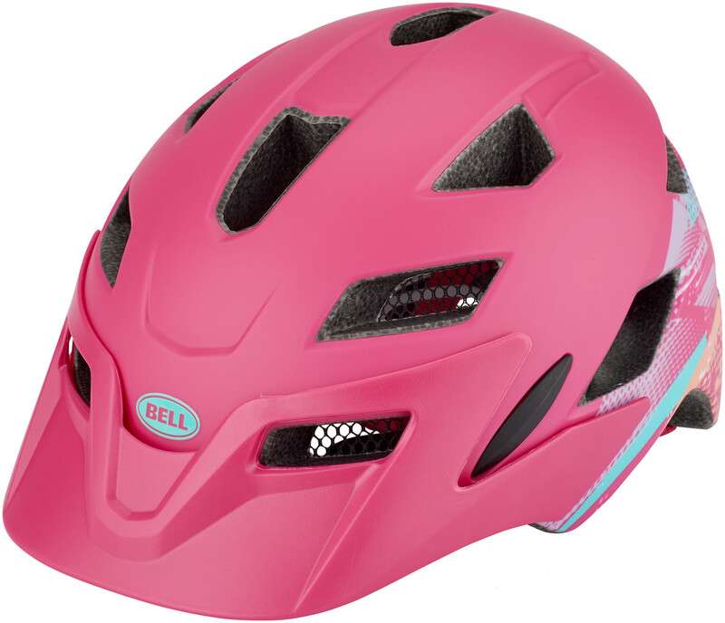 Bell Sidetrack Kask rowerowy Dzieci, green ridgeline matte berry Unisize | 47-54cm 2021 Kaski dla dzieci 210164-015