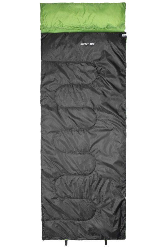 Campz CAMPZ Surfer 400 Śpiwór, anthracite/green Left Zipper 2020 Śpiwory 26143