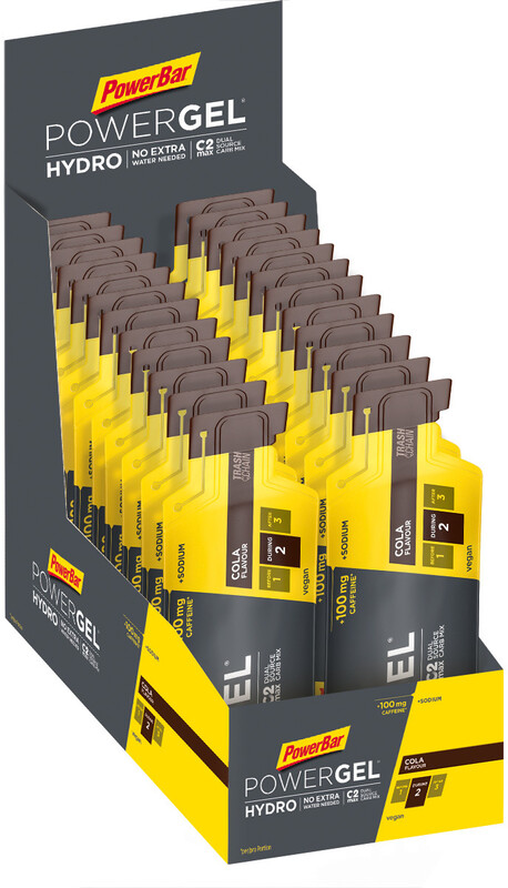 Powerbar PowerGel Hydro Box 24 x 67ml, Cola with Caffeine 2021 Żele i smoothie 22040200