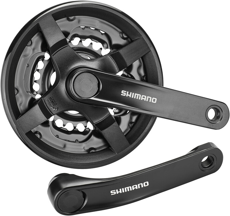 Shimano Shimano FC-TY301 Mechanizm korbowy Czworokąt 6/7/8 -rzędowa 42/ 34/24 zęby., black 150mm 2020 Korby E-FCTY301K244CLB