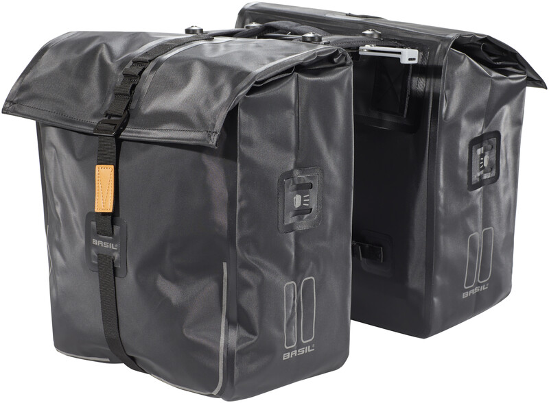 Basil Urban Dry Double Pannier Bag MIK 50l, solid black 2021 Sakwy 17782
