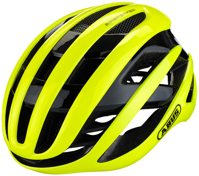 Abus AirBreaker Kask rowerowy, neon yellow M 52-58cm 2020 Kaski szosowe 81738