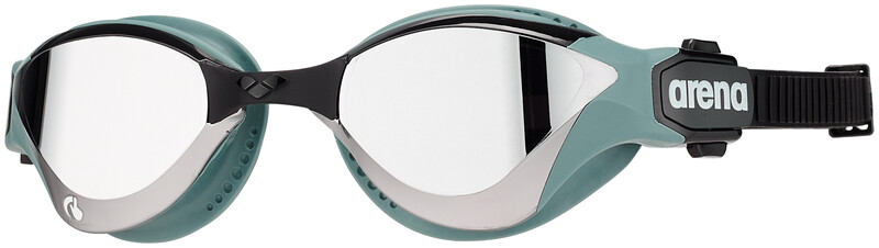 Arena Cobra Tri Swipe Mirror Okulary pływackie, silver/army 2021 Okulary do pływania 2508-560-0