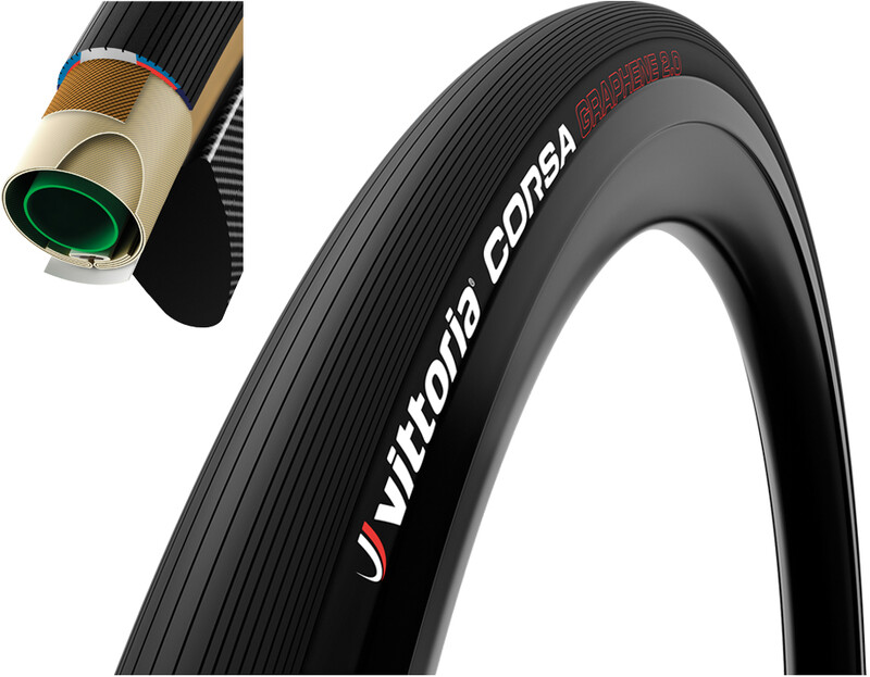 Vittoria Corsa Opona dętkowa 700 x 25c, black 25-622 | 700x25c 2021 Opony szosowe 471218
