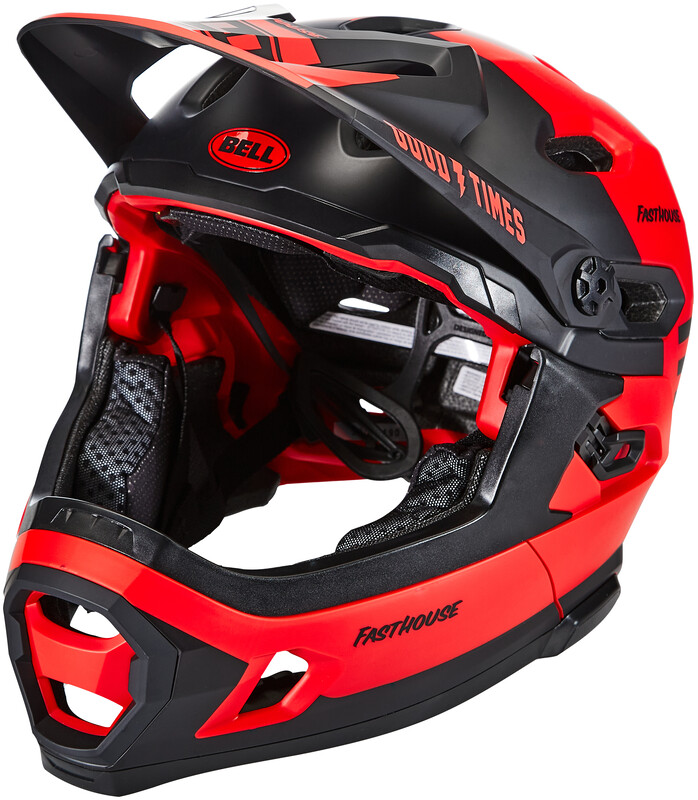 Bell Super DH MIPS Kask rowerowy, matt/gloss red/black fasthouse S 52-56cm 2020 Kaski Fullface i Downhill 210178-052