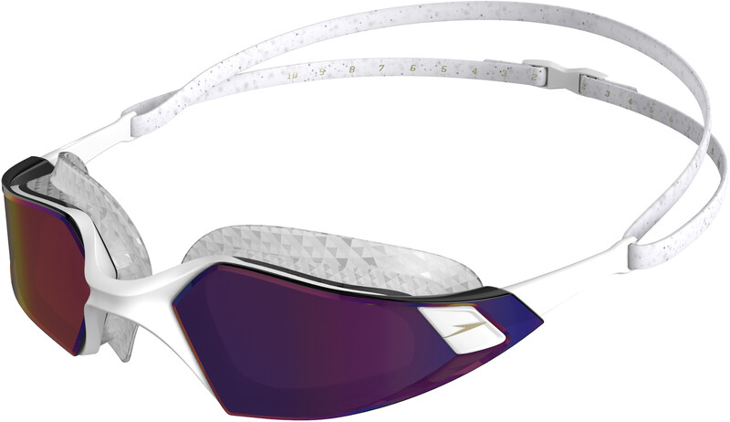 Speedo Aquapulse Pro Mirror Okulary pływackie, white/clear/purple gold 2020 Okulary do pływania