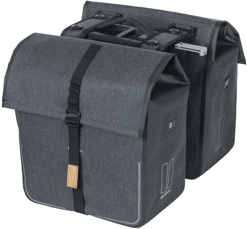 Basil Urban Dry Double Pannier Bag MIK 50l, charcoal melee 2021 Sakwy 17797