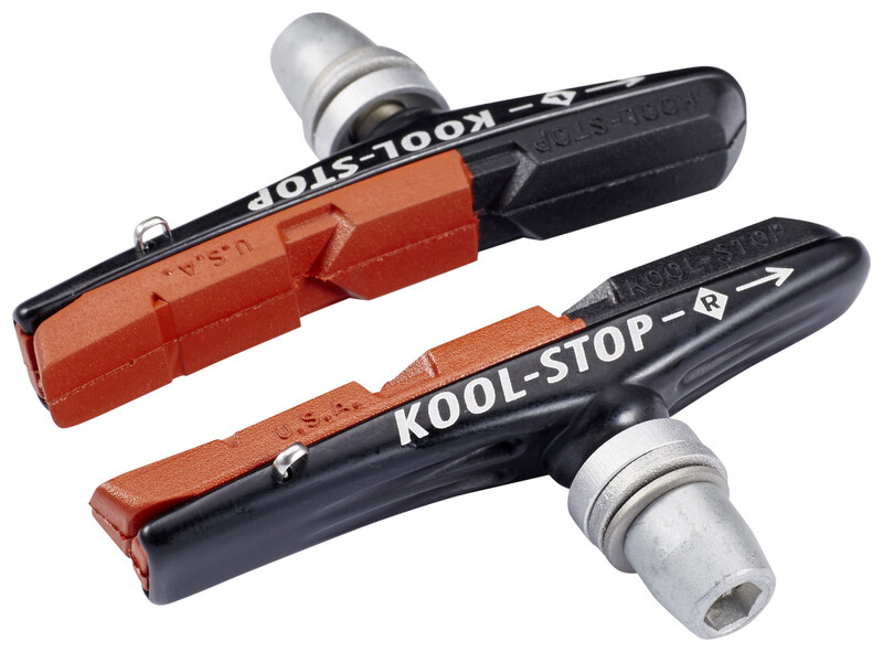 KOOLSTOP Klocki hamulcowe RE520 Dual Compound V-Brake czarny-czerwony RE520KS