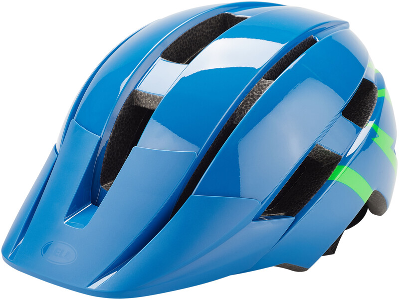 Bell Sidetrack II MIPS Kask Młodzież, strike gloss blue/green One Size | 50-57cm 2021 Kaski dla dzieci 210232-028