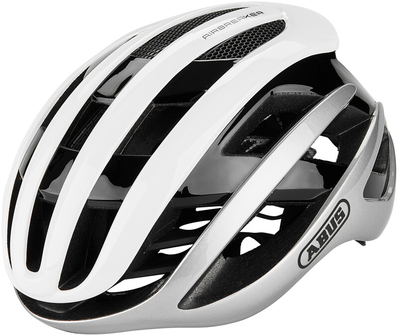 Abus AirBreaker Kask rowerowy, silver white L | 59-61cm 2021 Kaski szosowe 40283