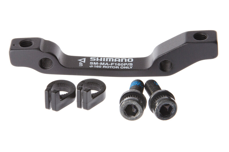 Shimano Adapter hamulca tarczowego SM-MA-F160 czarny / Montaż: przód / Rodzaj mocowania: PM-IS / Rozmiar: 160 mm