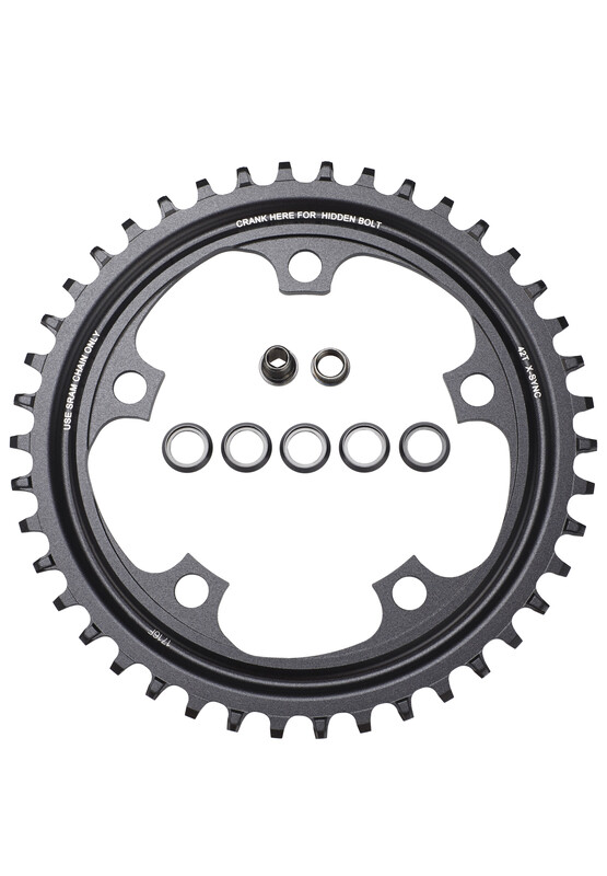 Sram Uni Road 42T, LK: 110 mm, aluminiowa kieszeń, X-Sync GXP/BB30, liście 11.6218.019.004 łańcuch, czarna, 42T/110 MM 11.6218.019.004