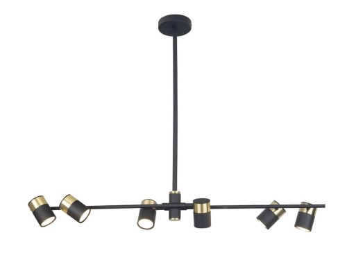 Maxlight Loftowa LAMPA sufitowa PUMA P0409 regulowana OPRAWA metalowe reflektorki czarne złote P0409