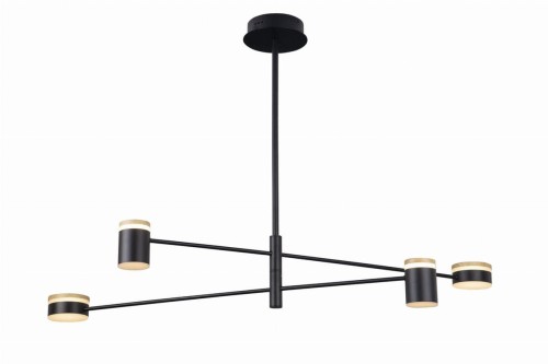 Maxlight LAMPA sufitowa PUMA P0406 loftowa OPRAWA metalowa LED 28W 3000K tuby czarne złote P0406