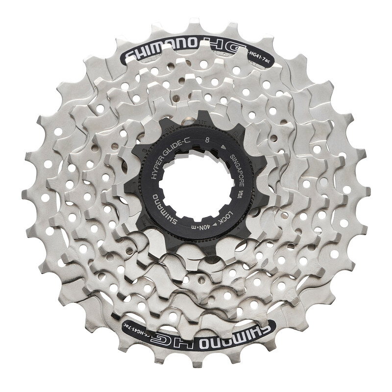 SHIMANO Kaseta CS-HG41 srebrny / Ilość biegów: 7 / Stopniowanie: 11-28