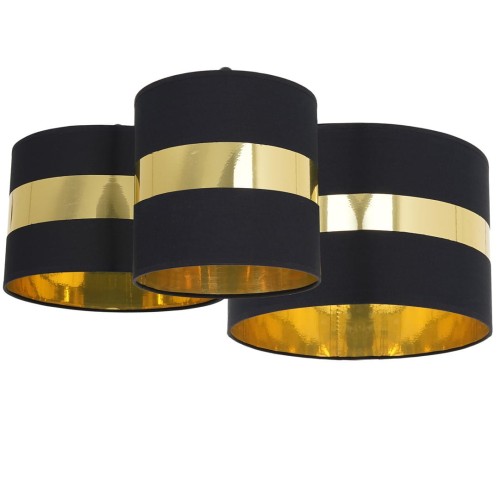 Milagro Lampa sufitowa PALMIRA BLACK / GOLD 3xE27 60W MLP63200