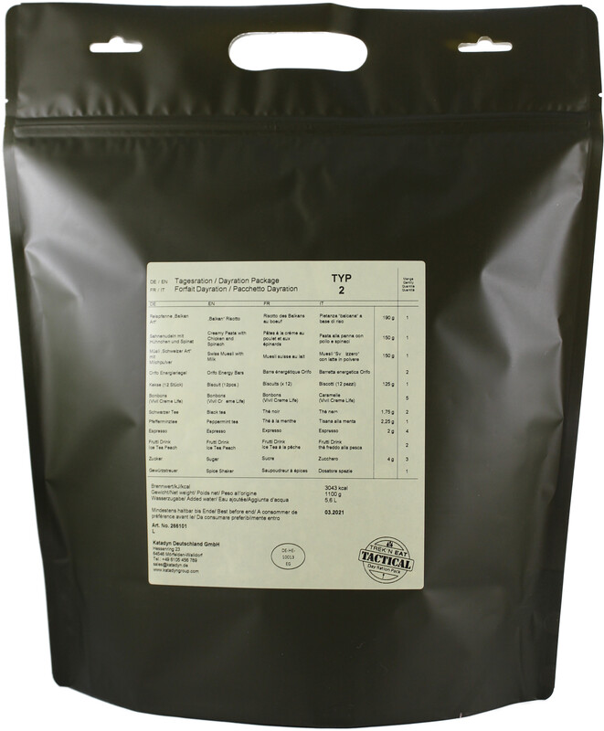 Trek'n Eat Trek'n Eat Tactical Day Ration Pack Żywność turystyczna 1100g, Typ 2  2021 Żywność turystyczna 266101