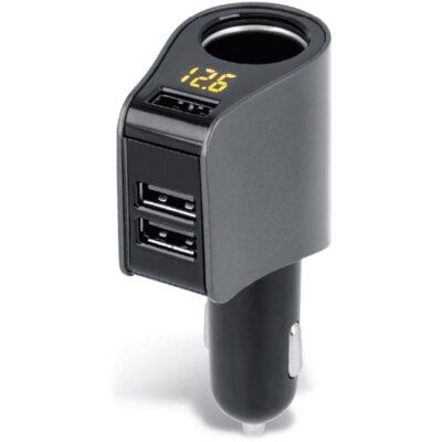 TelForceOne Rozdzielacz gniazda samochodowego + 3 x USB CSS-04