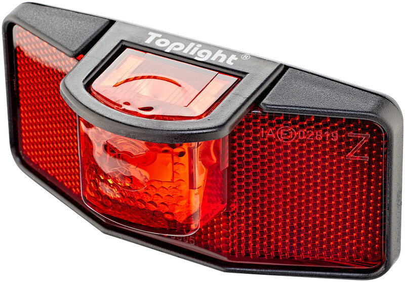 Busch & Muller Lampka Toplight czarny-czerwony / Montaż: 80 mm / Wersja opakowania: standard 327AS