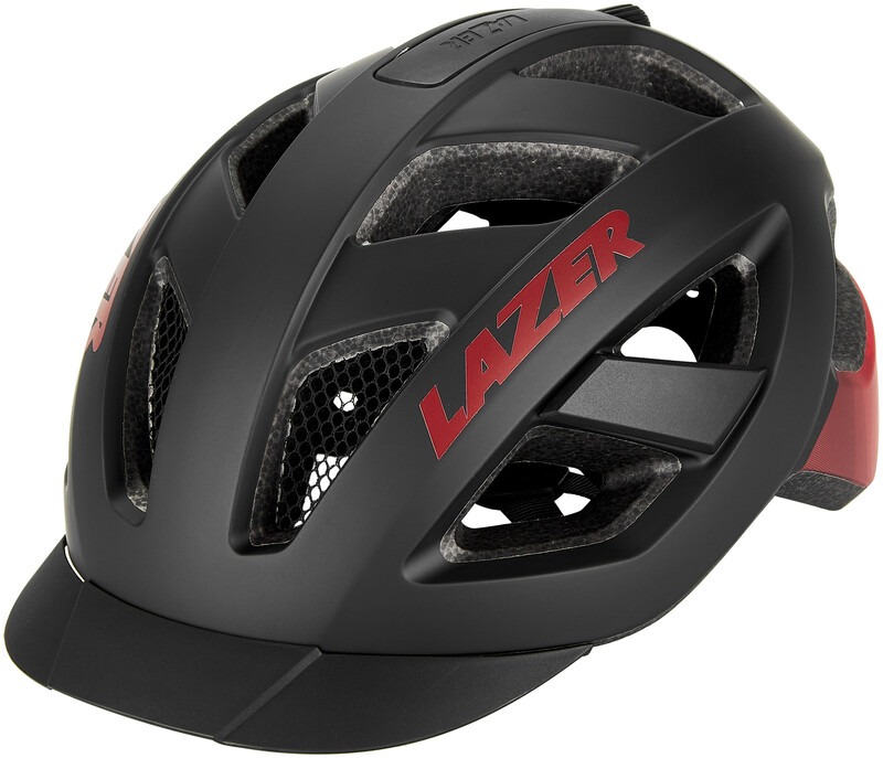 Lazer Cameleon Kask z moskitierą, matte black red L | 58-61cm 2021 Kaski miejskie i trekkingowe FA003714121