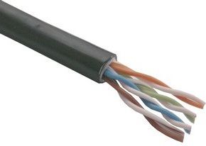 Lynx CS Kabel instalacyjny Cat5e, drut, 305m KAB-SLD-UTP5E-OUT-2J-BK