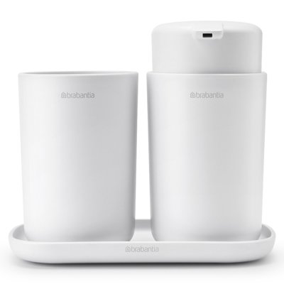 Brabantia Nowości Zestaw akcesoriów łazienkowych 3 szt ReNew biały 280382 280382