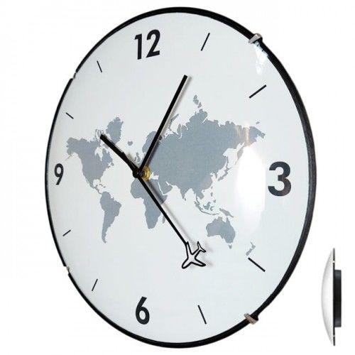 Atrix Zegar dookoła świata convex super cichy /30cm ATE2030SMS