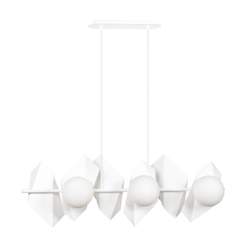 Emibig Lighting biała lampa wisząca szklane kule DRIFTON 6 WHITE 637/6
