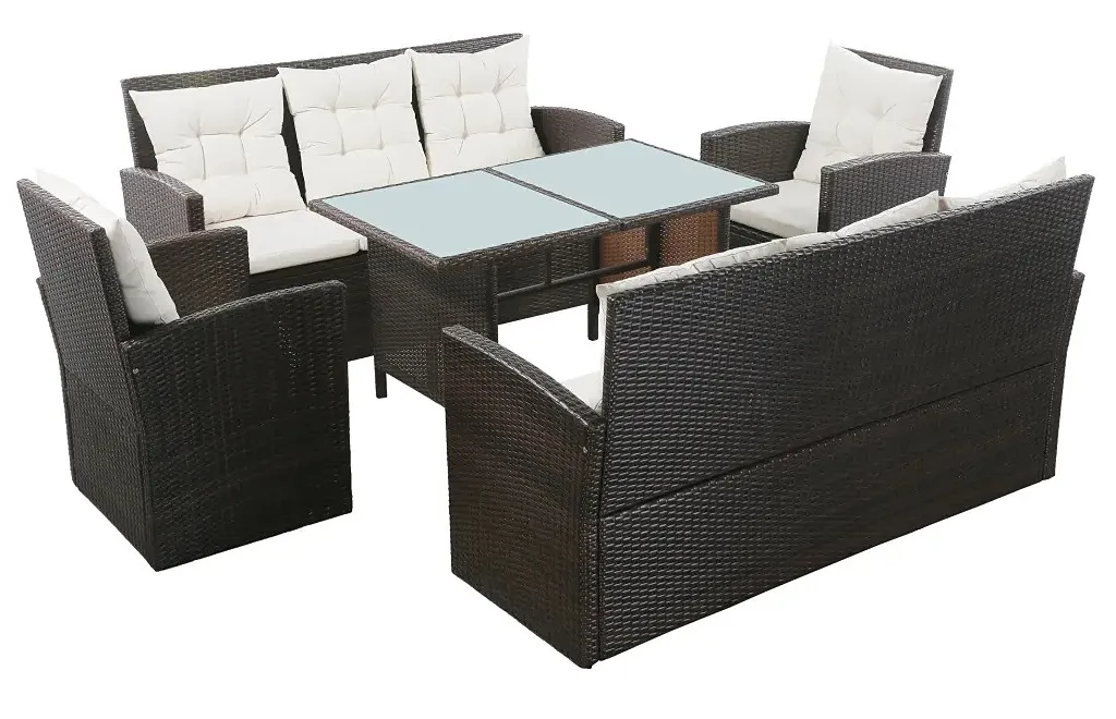 Zestaw brązowych mebli ogrodowych G9-K09