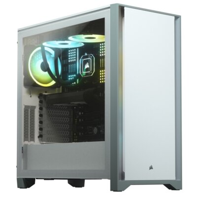 Obudowa komputerowa CORSAIR, 4000D TG, Mid Tower, ATX, White