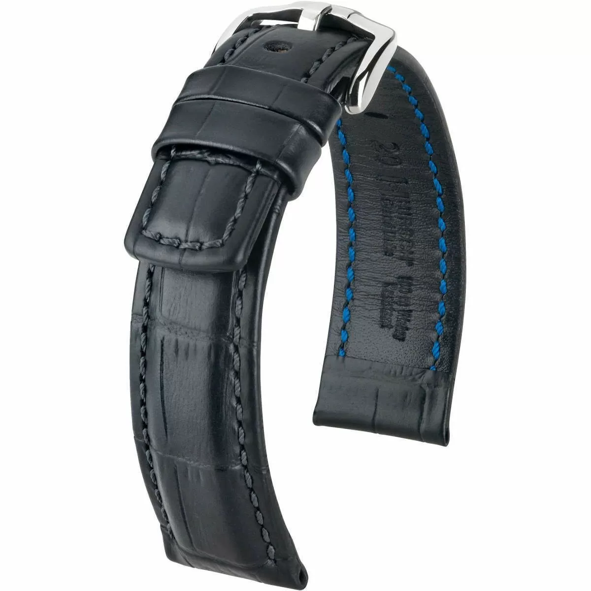 Czarny pasek skórzany 22 mm HIRSCH Grand Duke 02528051-2-22 (L) RATY | GRATIS WYSYŁKA | GRATIS ZWROT DO  1 ROKU | 100% ORYGINAŁ!!