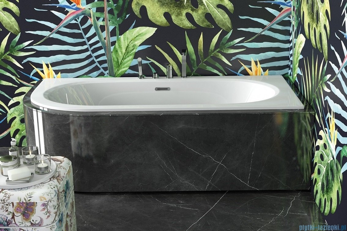 Besco Avita Slim + 180x80cm wanna asymetryczna prawa + syfon #WAV-180-SP+