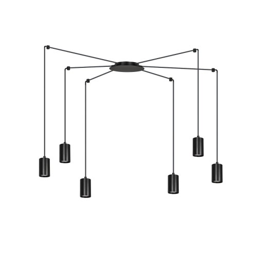 Emibig TRAKER 6 BL/BLACK 524/6 lampa wisząca 6x30W/GU10 IP20 524/6