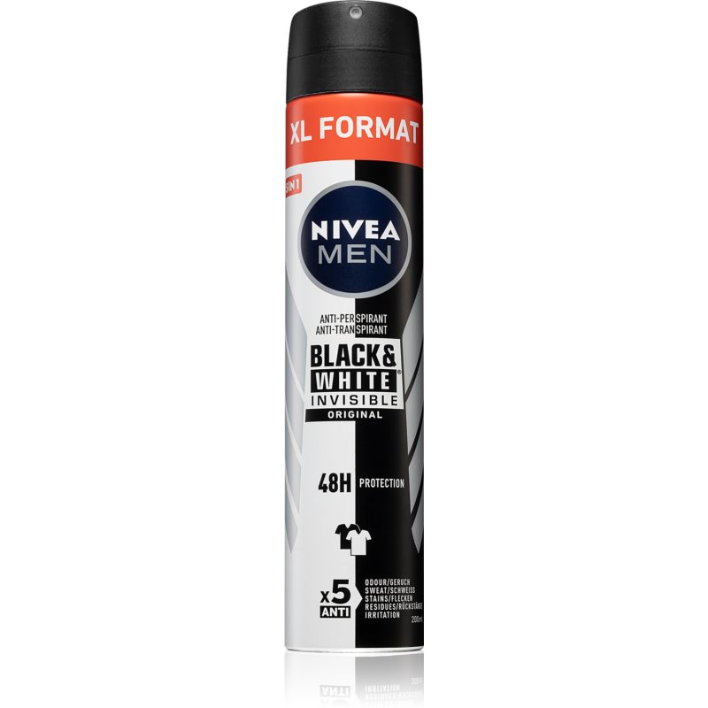 Nivea Men Invisible For Black & White Original antyperspirant 200 ml dla mężczyzn