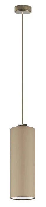 Nowoczesna lampa wisząca walec na złotym stelażu - P1-B55