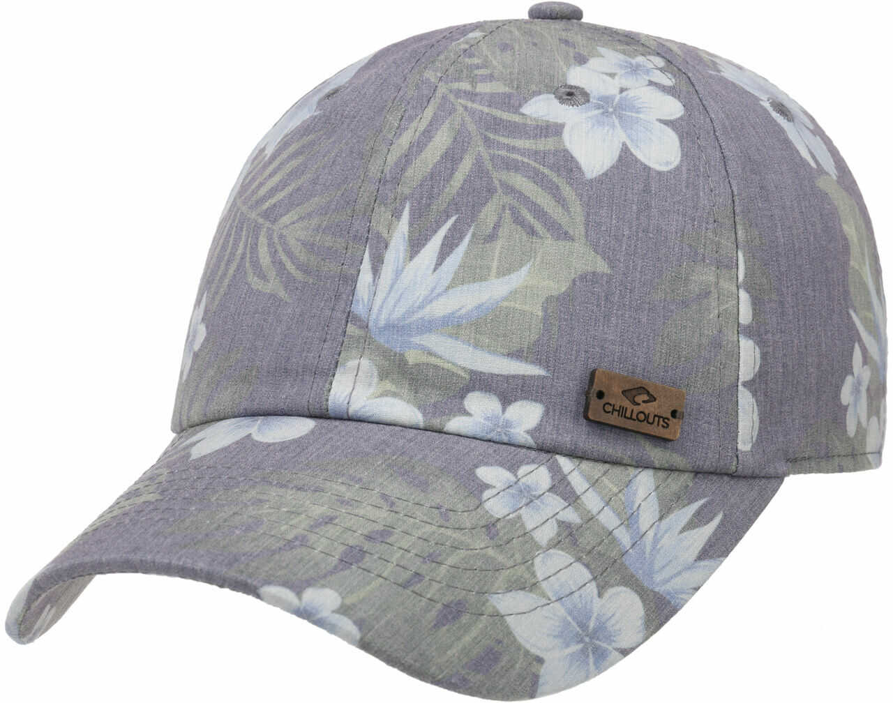 Czapka Beach Flowers by Chillouts, niebieski, One Size