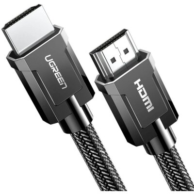 UGREEN kabel przewód HDMI 2.1 8K 60 Hz / 4K 120 Hz 3D 48 Gbps HDR VRR QMS ALLM eARC QFT 1 m szary (HD135 70319) - 1 HD135 70319