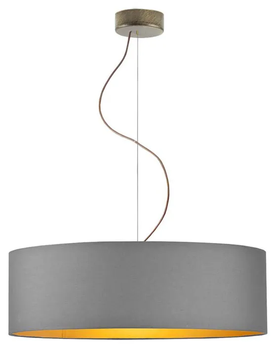 Żyrandol nad stół z dużym abażurem 60 cm W0-B58