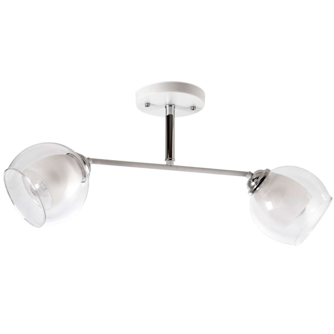 LAMPA sufitowa VEN W-N 3593/2 metalowa OPRAWA loftowa chrom biała