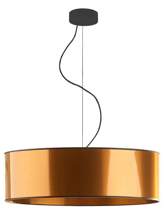 Miedziany okrągły żyrandol w stylu glamour 60 cm - 3X EX856 P6-M75
