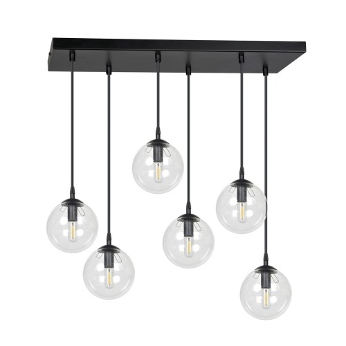 Emibig COSMO 6 BL TRANSPARENT 711/6 lampa wisząca 6x40W/E14 IP20 711/6