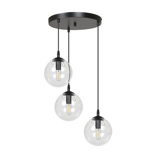 Emibig Cosmo Premium lampa wisząca 3-punktowa transparentna 711/3PREM