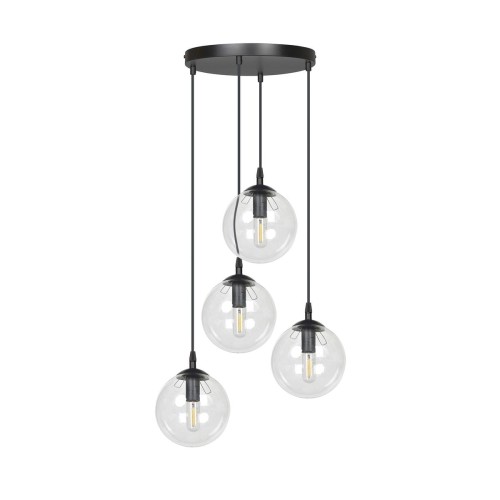 Emibig COSMO 4 BL PREMIUM TRANSPARENT 711/4PREM lampa wisząca 4x40W/E14 IP20 711/4PREM