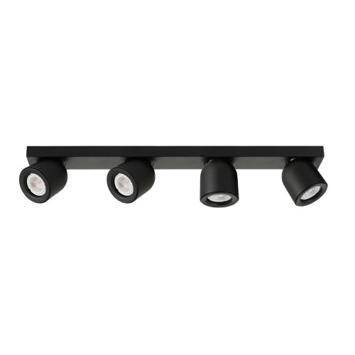 Italux Lampa sufitowa NUORA SPL-2855-4B-BL metalowa OPRAWA plafon regulowane reflektorki na listwie czarne SPL-2855-4B-BL