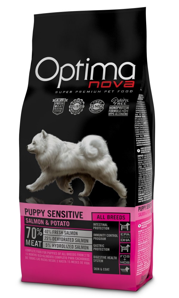 Optimanova Puppy Sensitive Salmon & Potato 0,8 kg