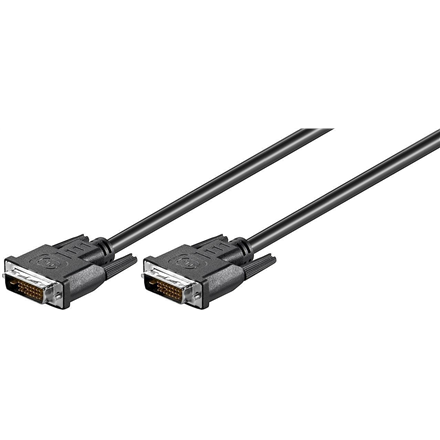 Goobay DVI-D FullHD cable Dual Link nickel plated Black DVI cable 1.8 m 93573